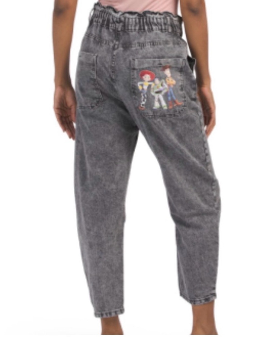 NWOT Zara Toy Story Disney Light Blue High-Rise Paper-bag Jeans size 6